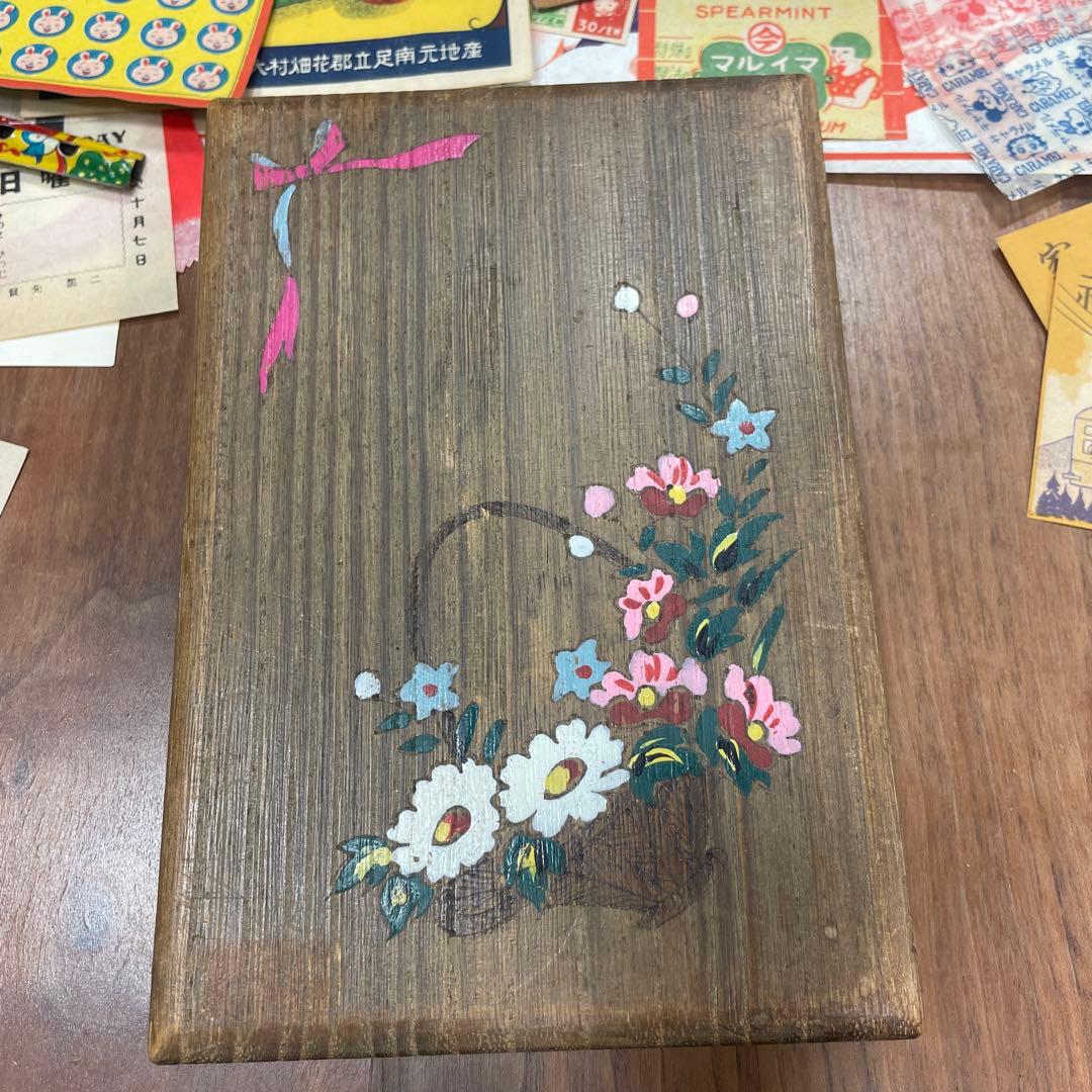 昭和レトロ紙モノ当時もの木箱、アイス袋、クジ、玩具など♡