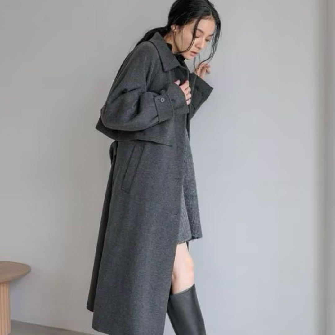 【最終値下げ・新品未使用】LOWRYSFARM ウールライクヨークコート