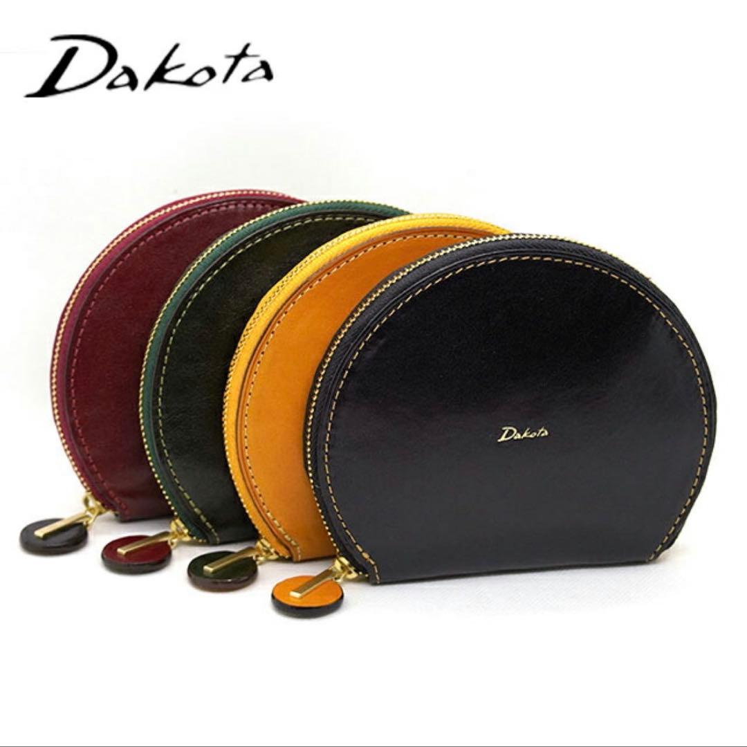 【新品】DAKOTA ダコタ チェルキオ 丸型ラウンド二つ折り財布 ブラック 黒