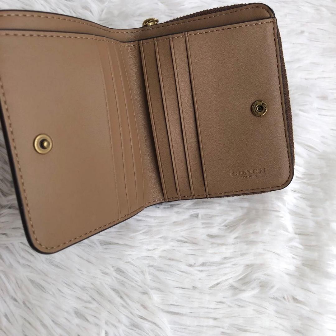 財布 二つ折り COACH コーチ レキシー シグネチャー 本革 レザー 恐竜