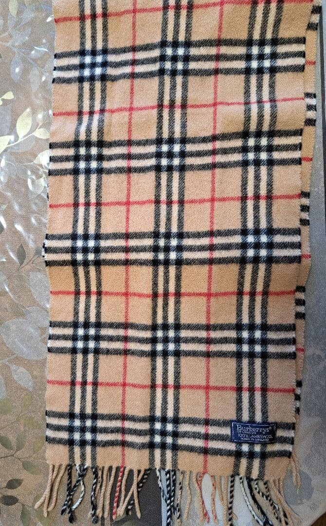 Burberry チェック柄 ウールマフラー