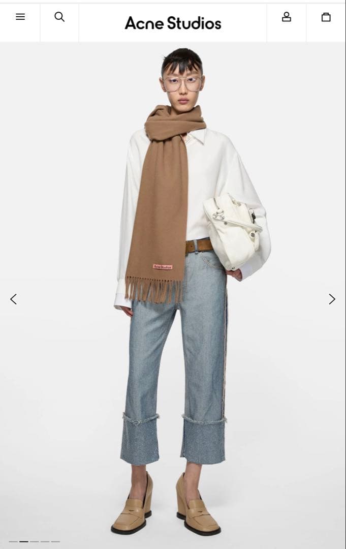 Acne Studios マフラー　ブラウン