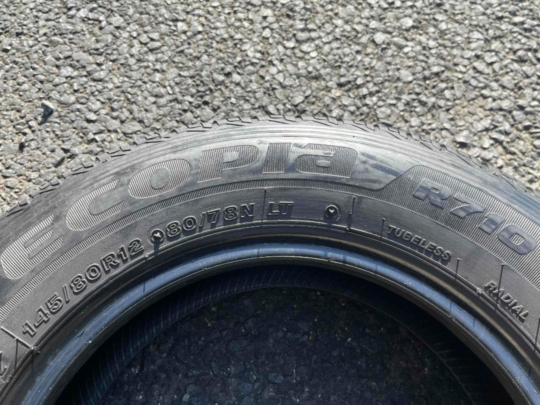 145/80R12 LTタイヤ 軽トラ 軽バン ハイゼット エブリイ エコピア