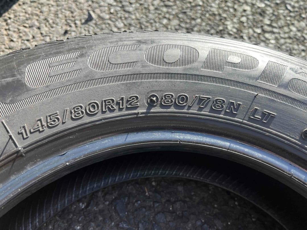 145/80R12 LTタイヤ 軽トラ 軽バン ハイゼット エブリイ エコピア
