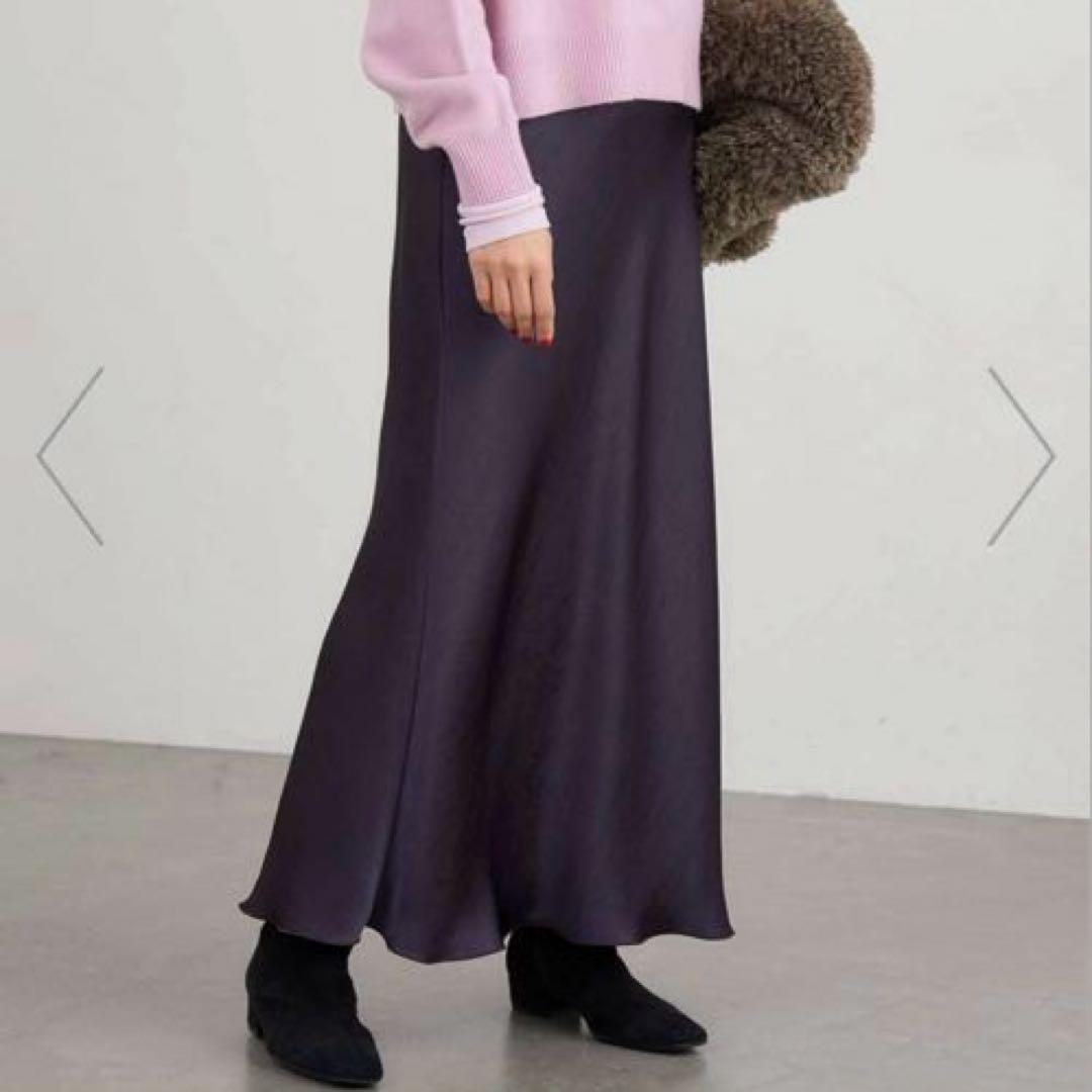 美品 IENA ダブルサテンスカート 36