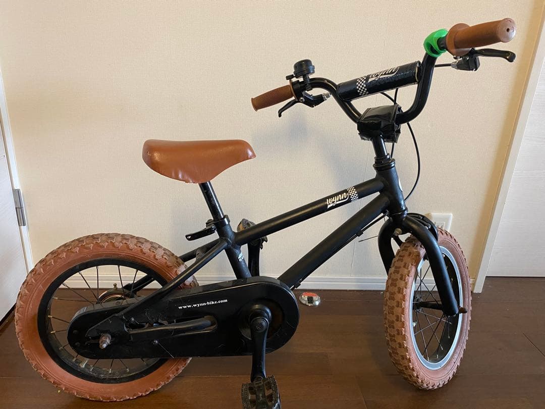 【rktmyu 】wynn 自転車 16インチ マットブラック&キャメル