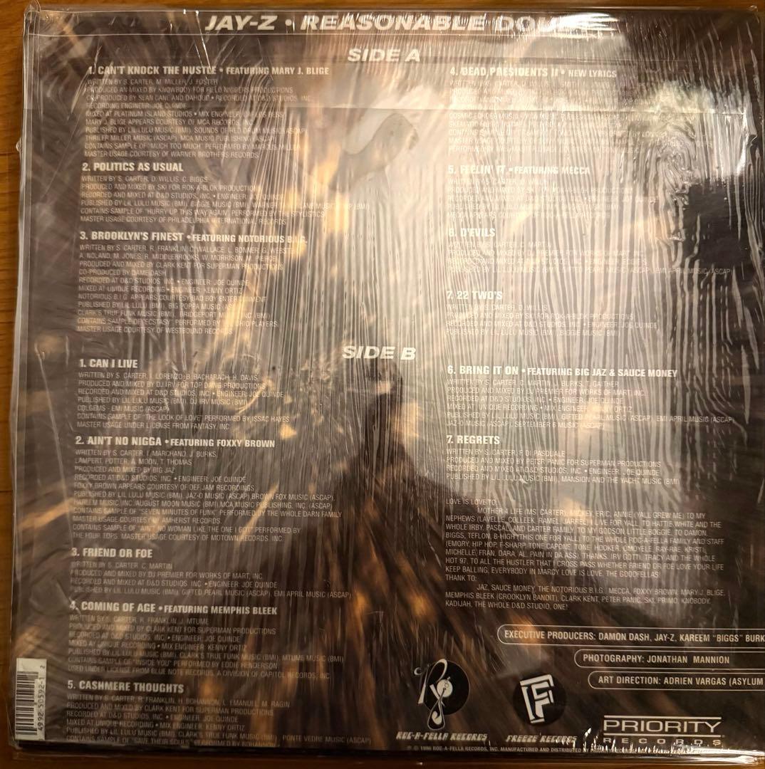 2LP JAY-Z REASONABLE DOUBT レコード