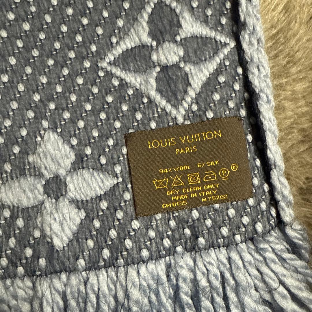 Louis Vuitton ルイヴィトン　マフラー　水色