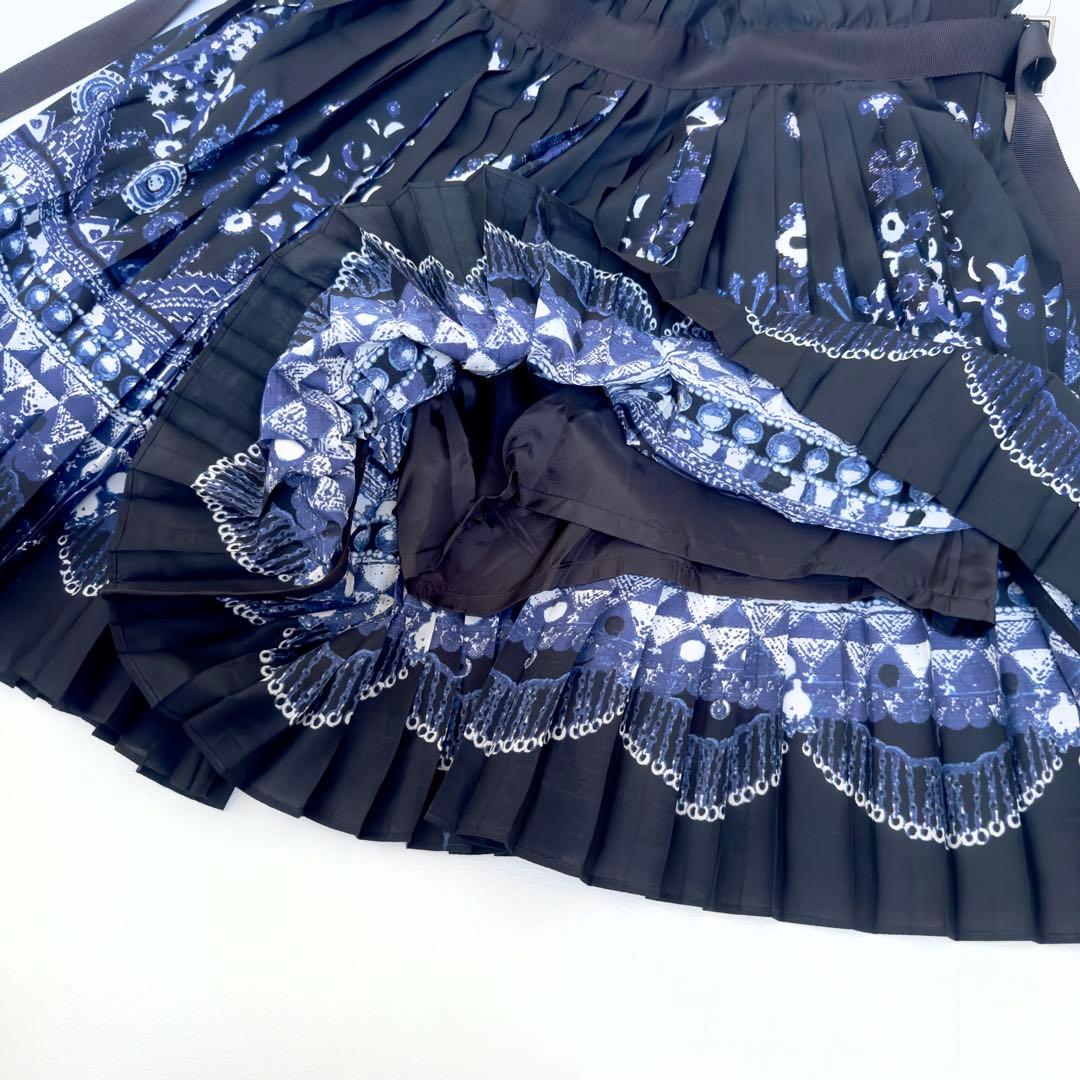 美品✨sacai プリーツ　ドッキング　バンダナ柄スカート キュロットスカート