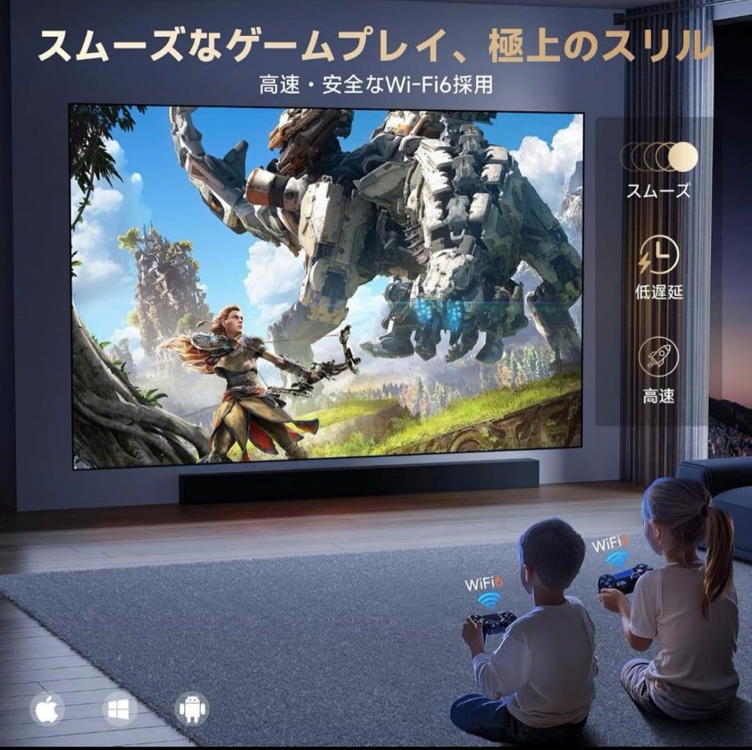 プロジェクター 家庭用 小型 800ANSI 天井投影 4K