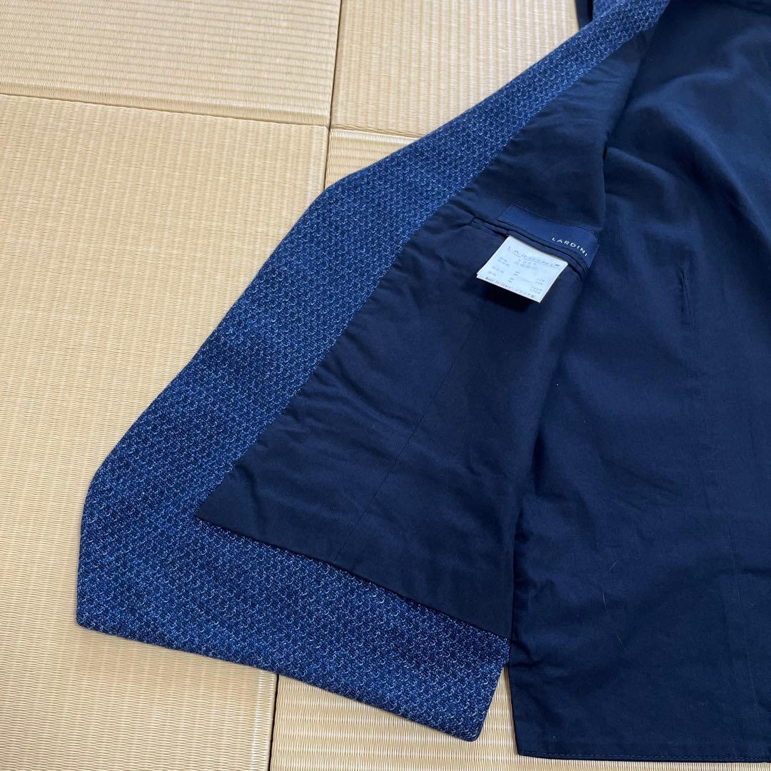 LARDINI ラルディーニ　ジレ（ベスト）ネイビー　46 ブートニエール付き