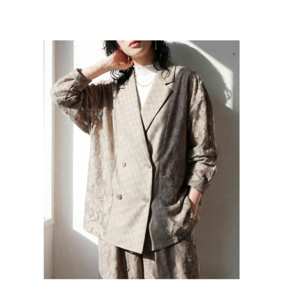 ANTIQUA　26年SS新作　公式大人気完売!!　フラワーレースジャケット
