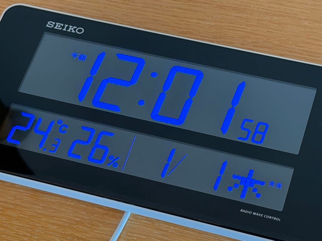 SEIKO DL208W デジタル時計 温湿度計