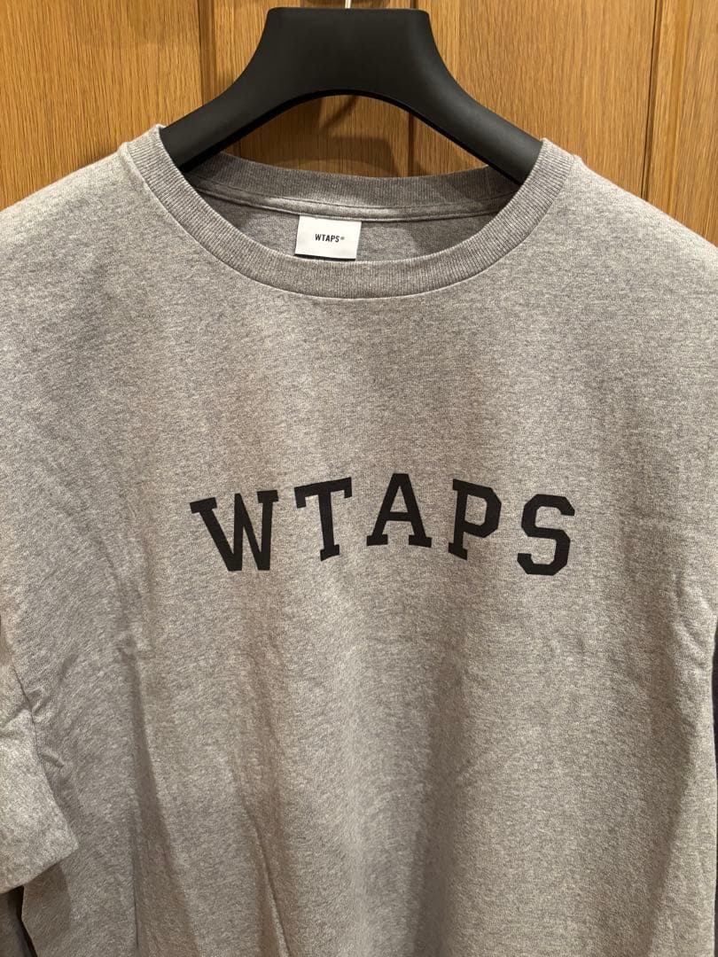 WTAPS COLLEGE ロンT ASHGRAY L