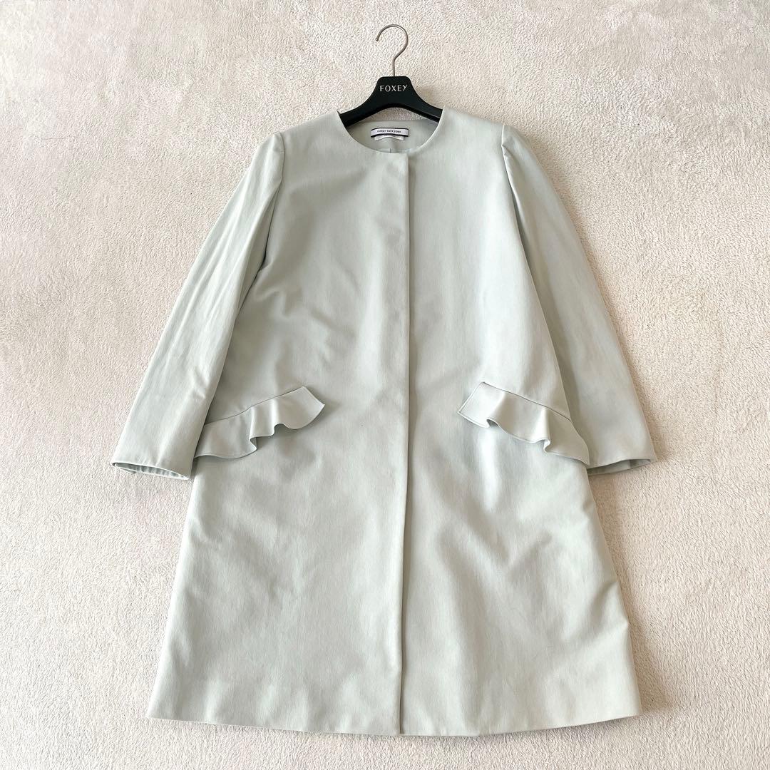 新品タグ付★FOXEYNEWYORK★ブラウンスポケット スプリングコート 40