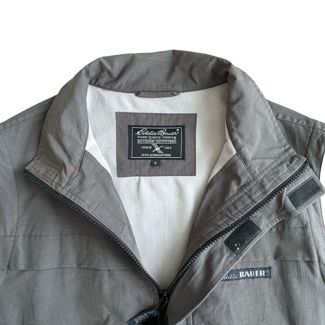 【美品】EddieBauer エディバウアー 90s ナイロンベスト D.GRY