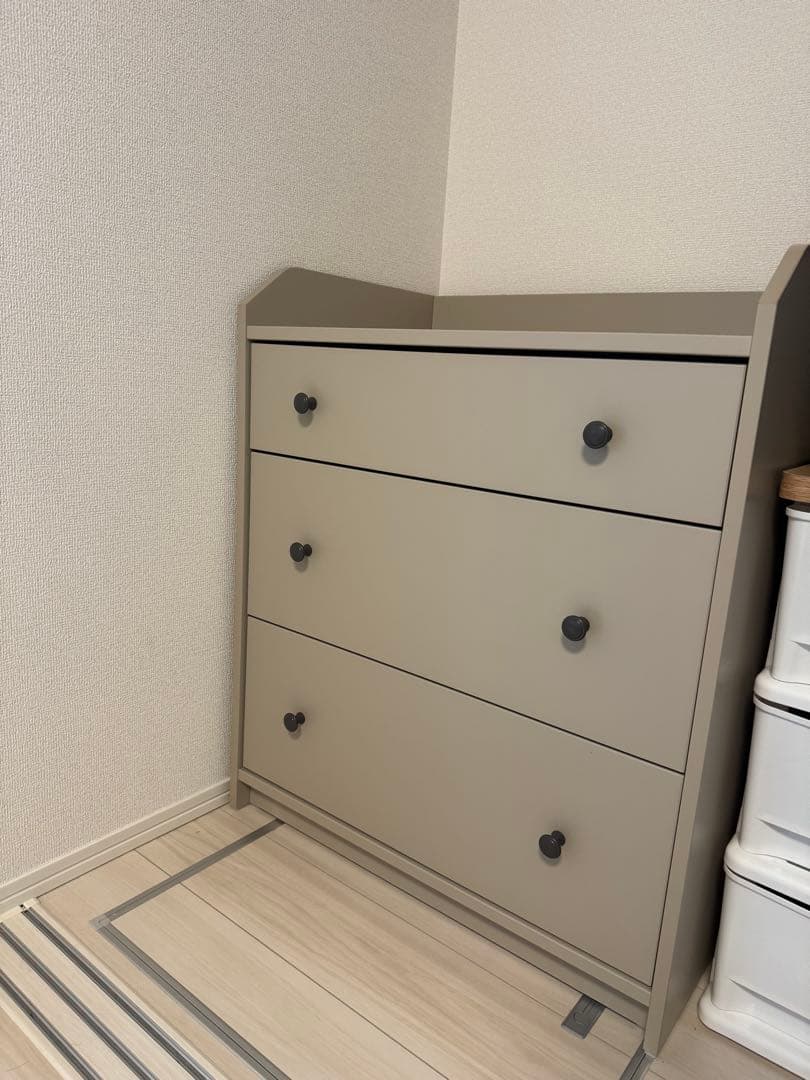 IKEA HAUGA ハウガ チェスト（引き出し×3）ベージュ
