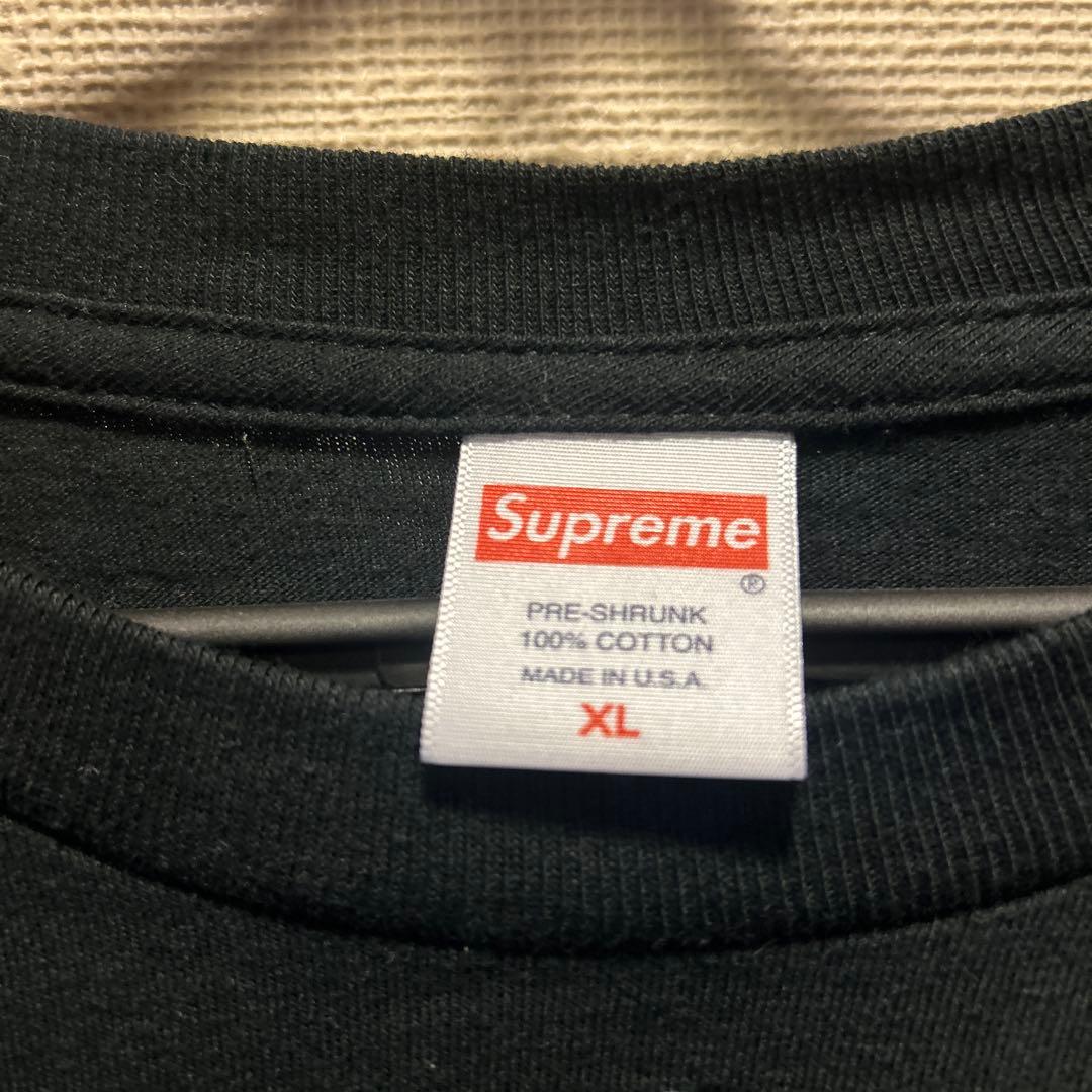 supremeロングTシャツ ブラックXL グレーL