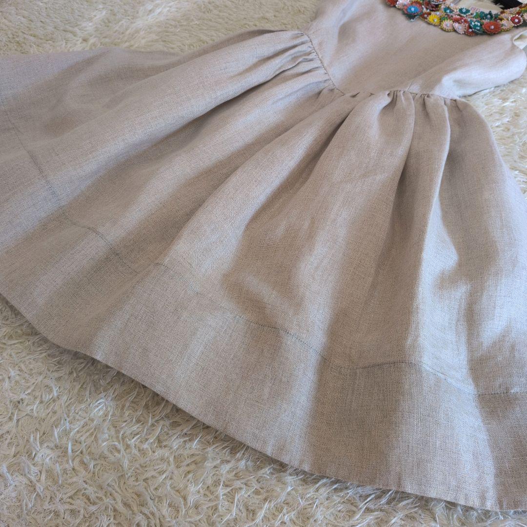 ハンガリー製★RED VALENTINO　ワンピース　リネン　お花モチーフ　40