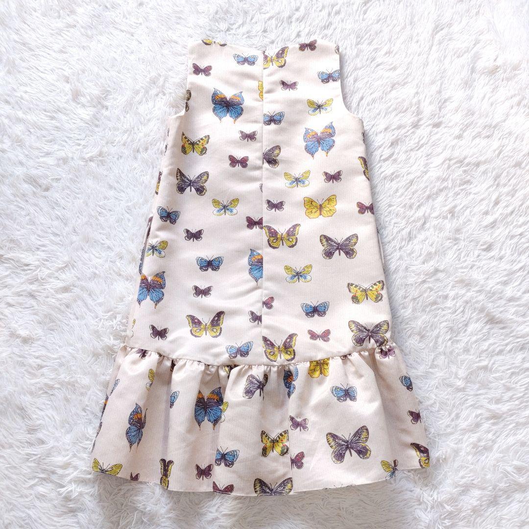BLUGIRL BLUMARINE ノースリーブワンピース 蝶柄 38 ビジュー