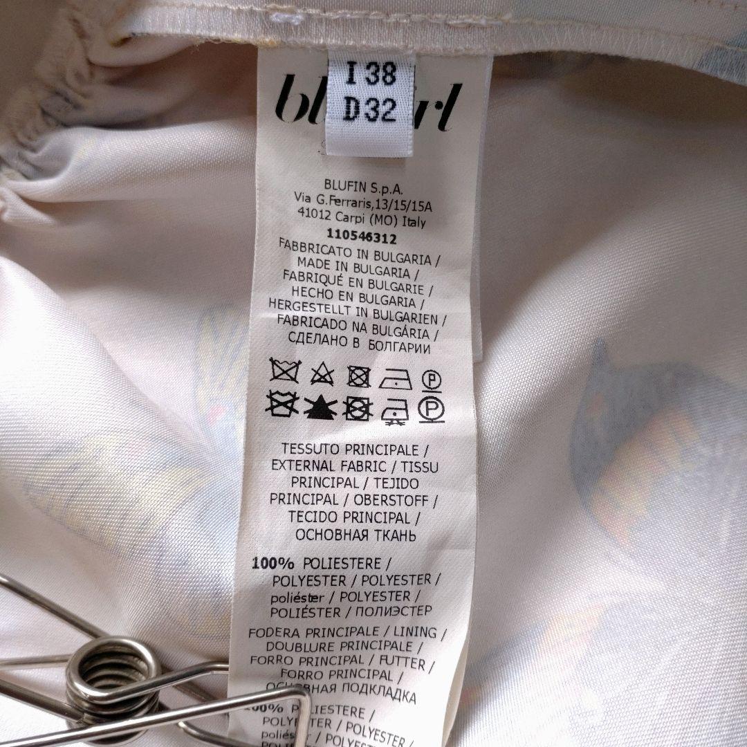 BLUGIRL BLUMARINE ノースリーブワンピース 蝶柄 38 ビジュー
