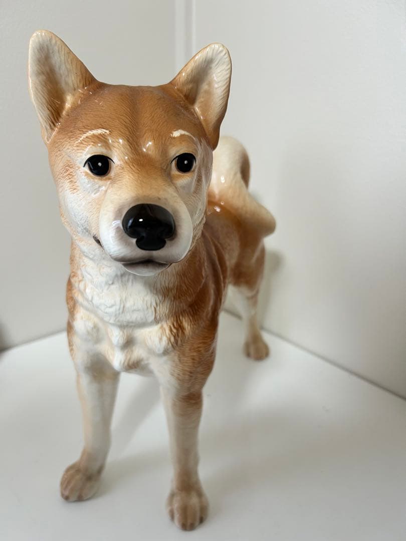 ♪加藤工芸 芝犬 陶器 置物KATO KOUGEI 38cm♪
