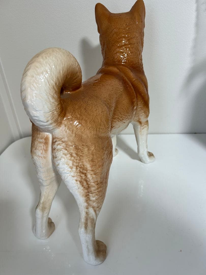 ♪加藤工芸 芝犬 陶器 置物KATO KOUGEI 38cm♪