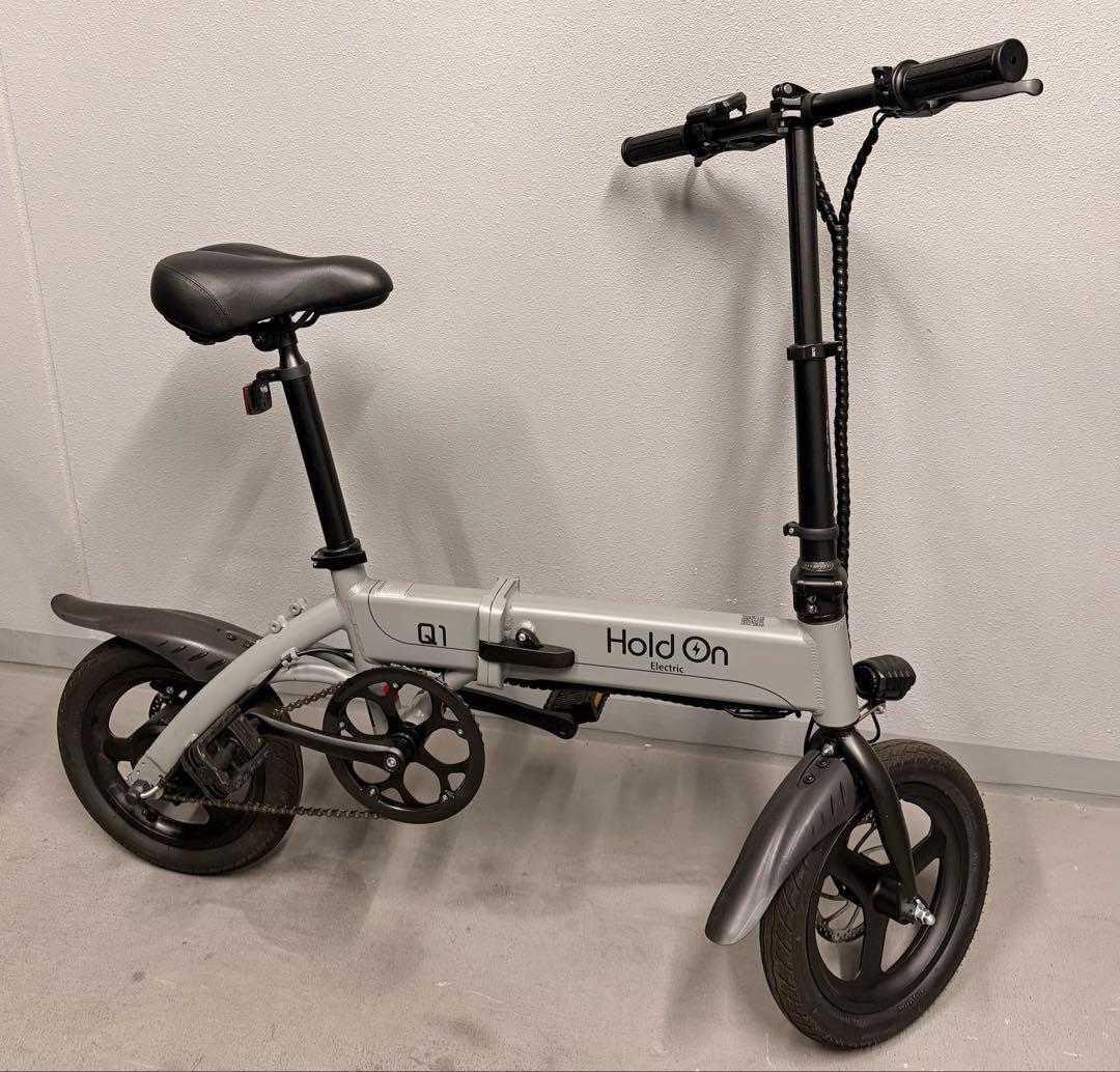 HoldOn ホールドオン Q1J 折り畳み 電動アシスト自転車　ステルスグレー
