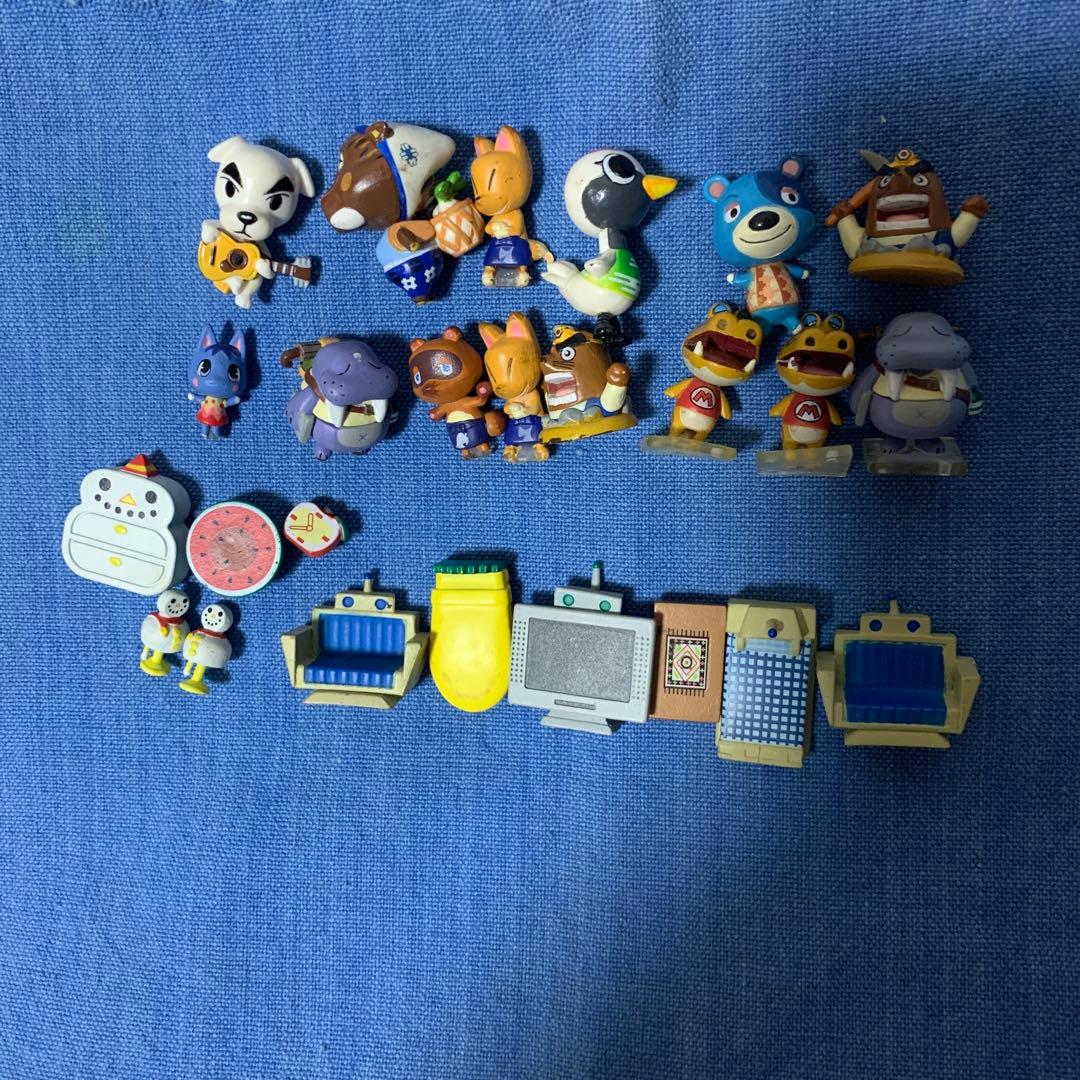 レトロどうぶつの森　キャラクター、家具ミニフィギュアセット