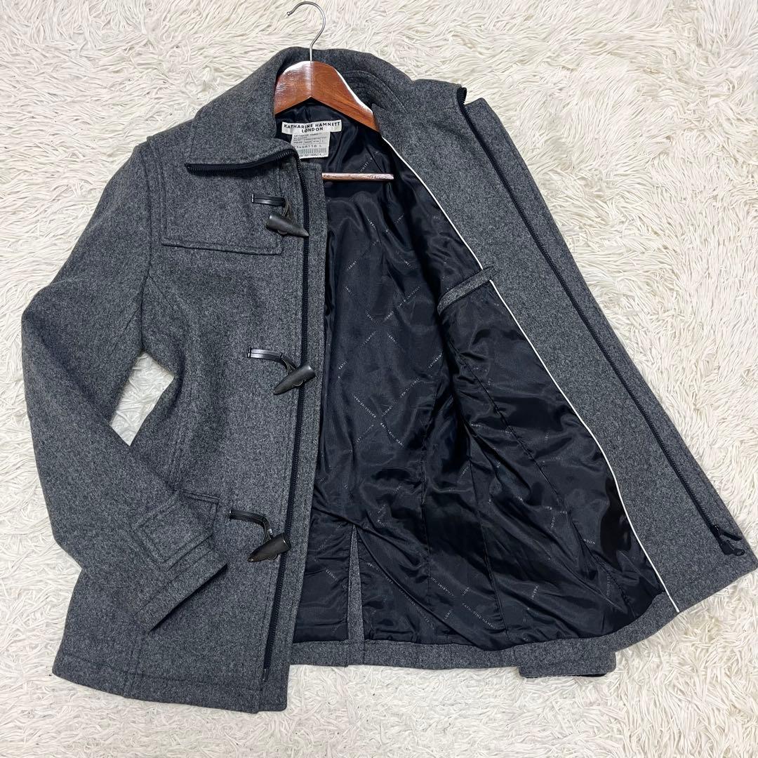 美品✨キャサリンハムネットロンドン ダッフルコート ウール グレー L トグル釦