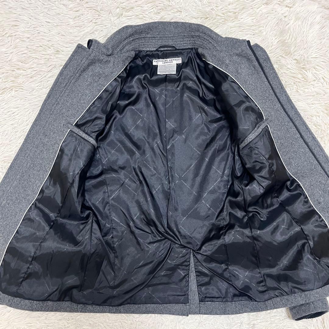 美品✨キャサリンハムネットロンドン ダッフルコート ウール グレー L トグル釦