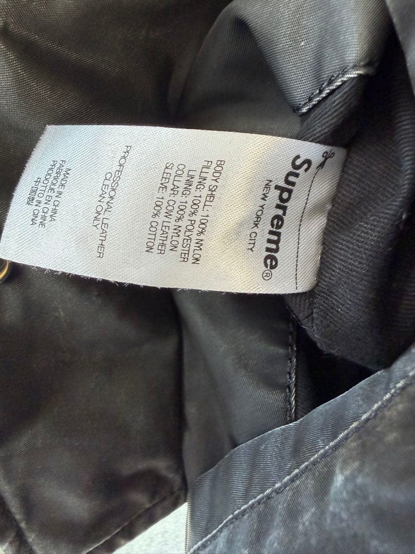 Supreme☆23SS☆Denim Sleeve Ma-1☆L☆Black☆黒