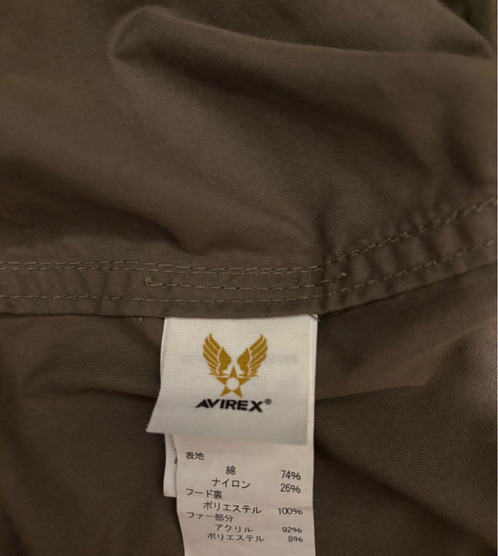 AVIREX M-65 モッズコート/ファー付き カーキ M