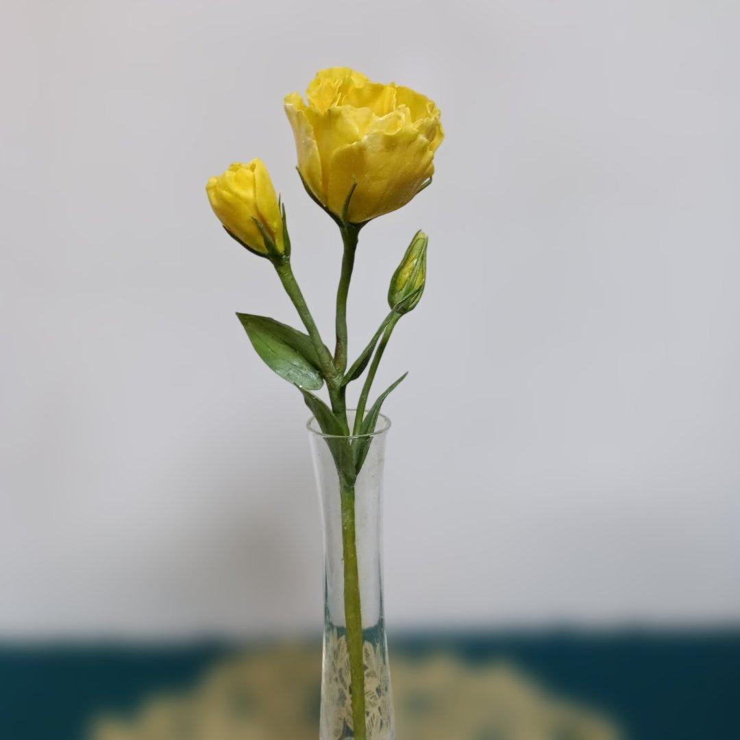 専用　トルコ桔梗　薔薇とオーニソガラム　アレンジメント　クレイフラワー