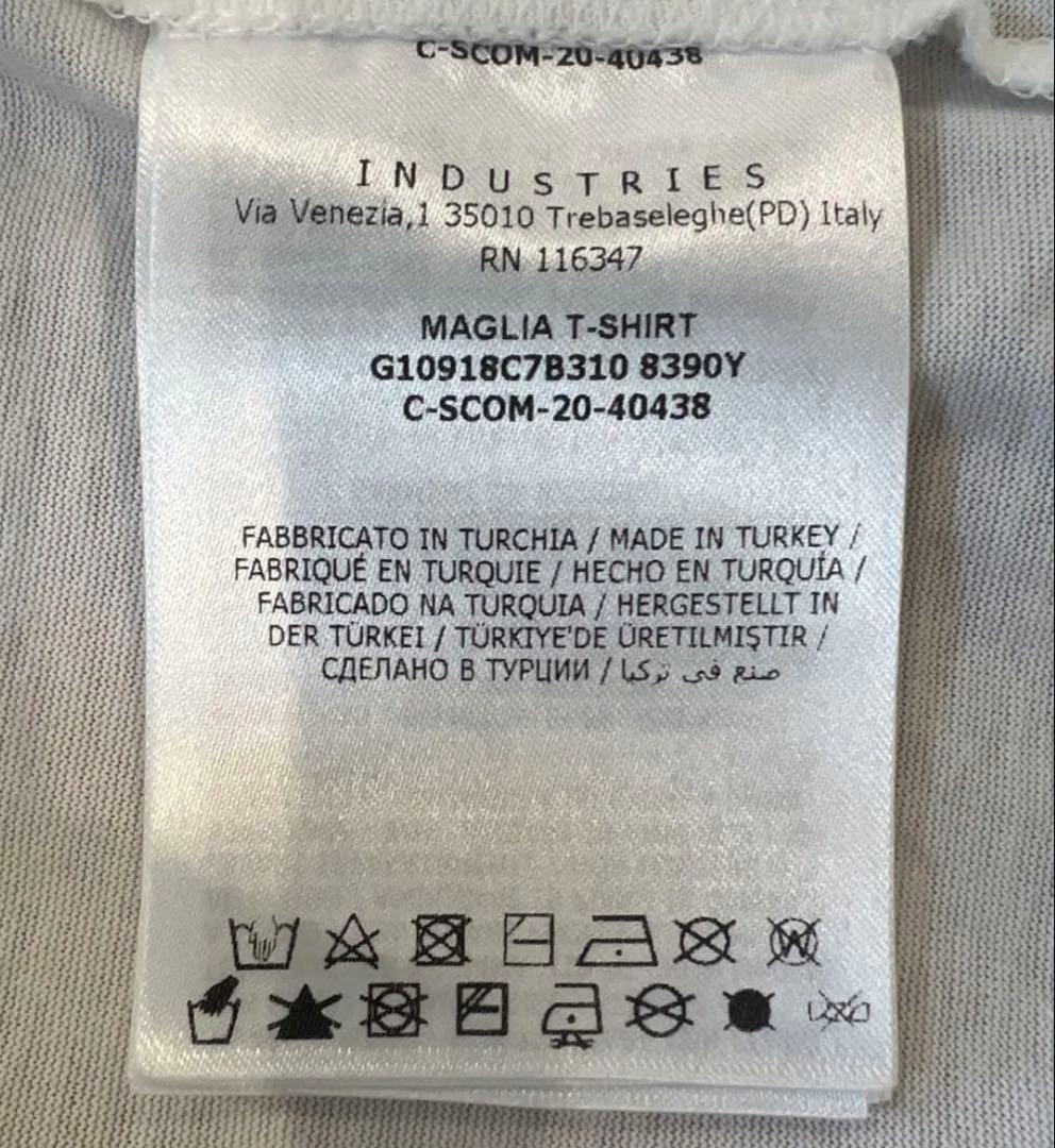 モンクレール ホワイトTシャツ半袖 入手困難モデル ラバーロゴ バックプリント