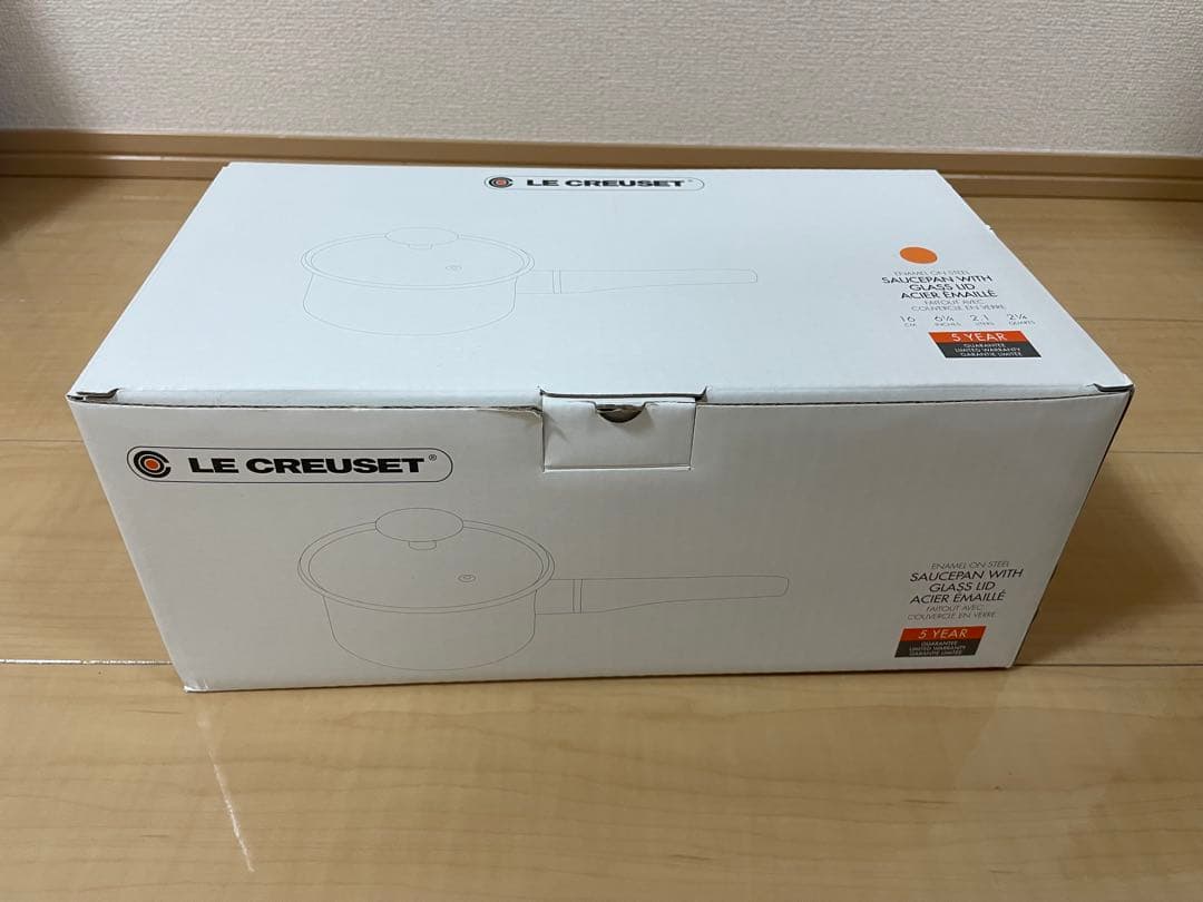 【新品】ル・クルーゼ ソースパン 16cm 蓋付き オレンジ