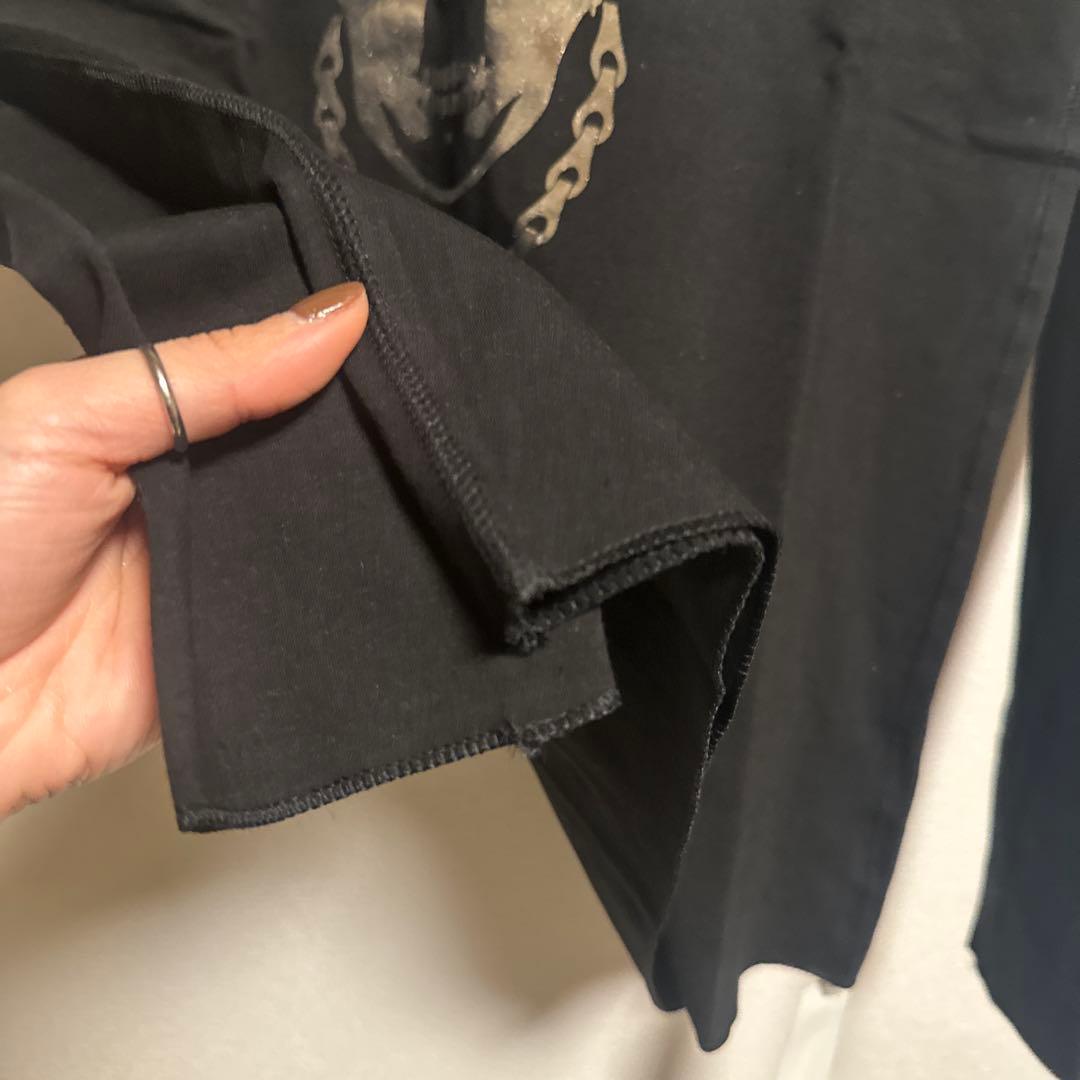 LUCIEN PELLAT FINETスカルプリント ブラック 長袖Tシャツ