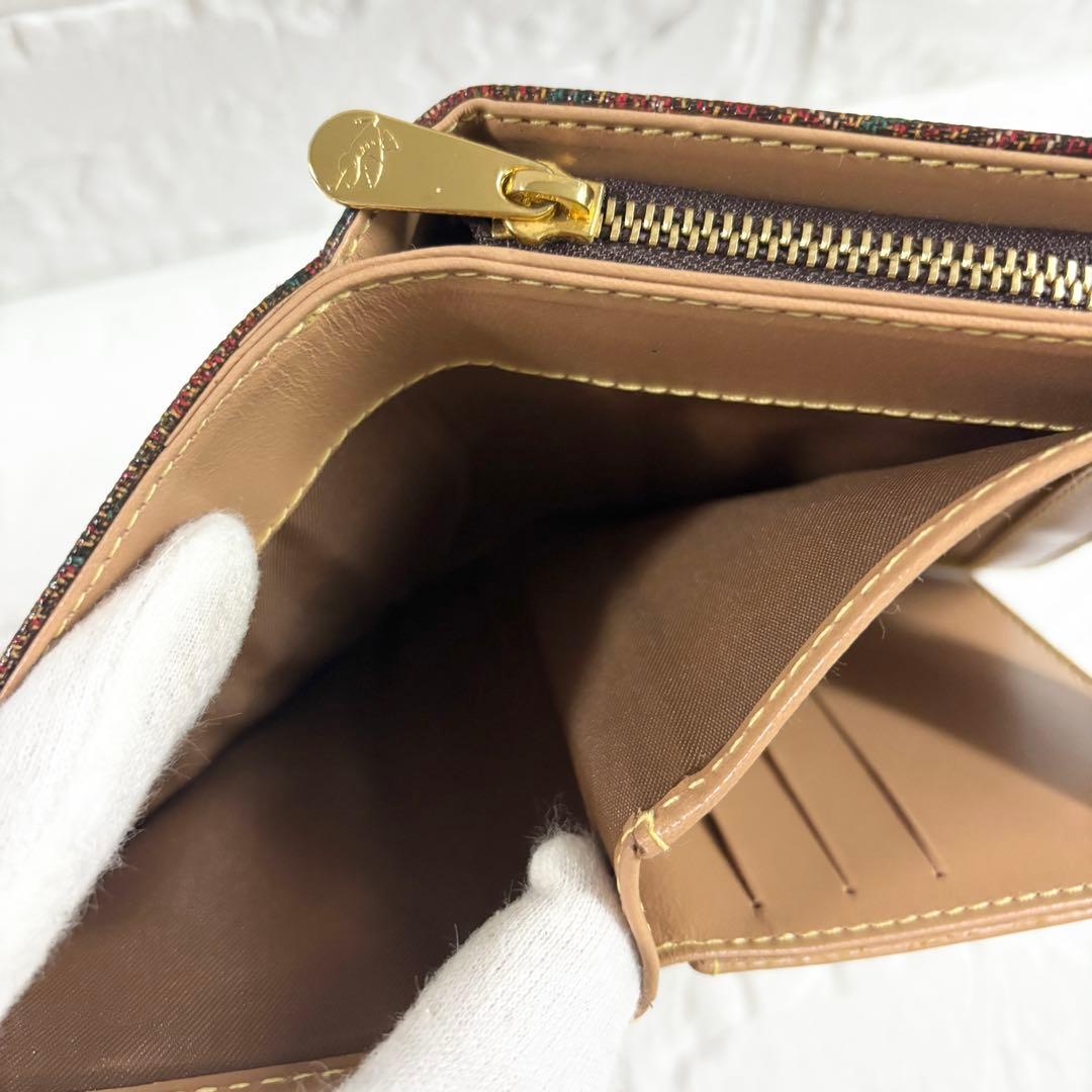 極美品✨️ETRO 二つ折り財布 ペイズリー柄 レザー コンパクトウォレット