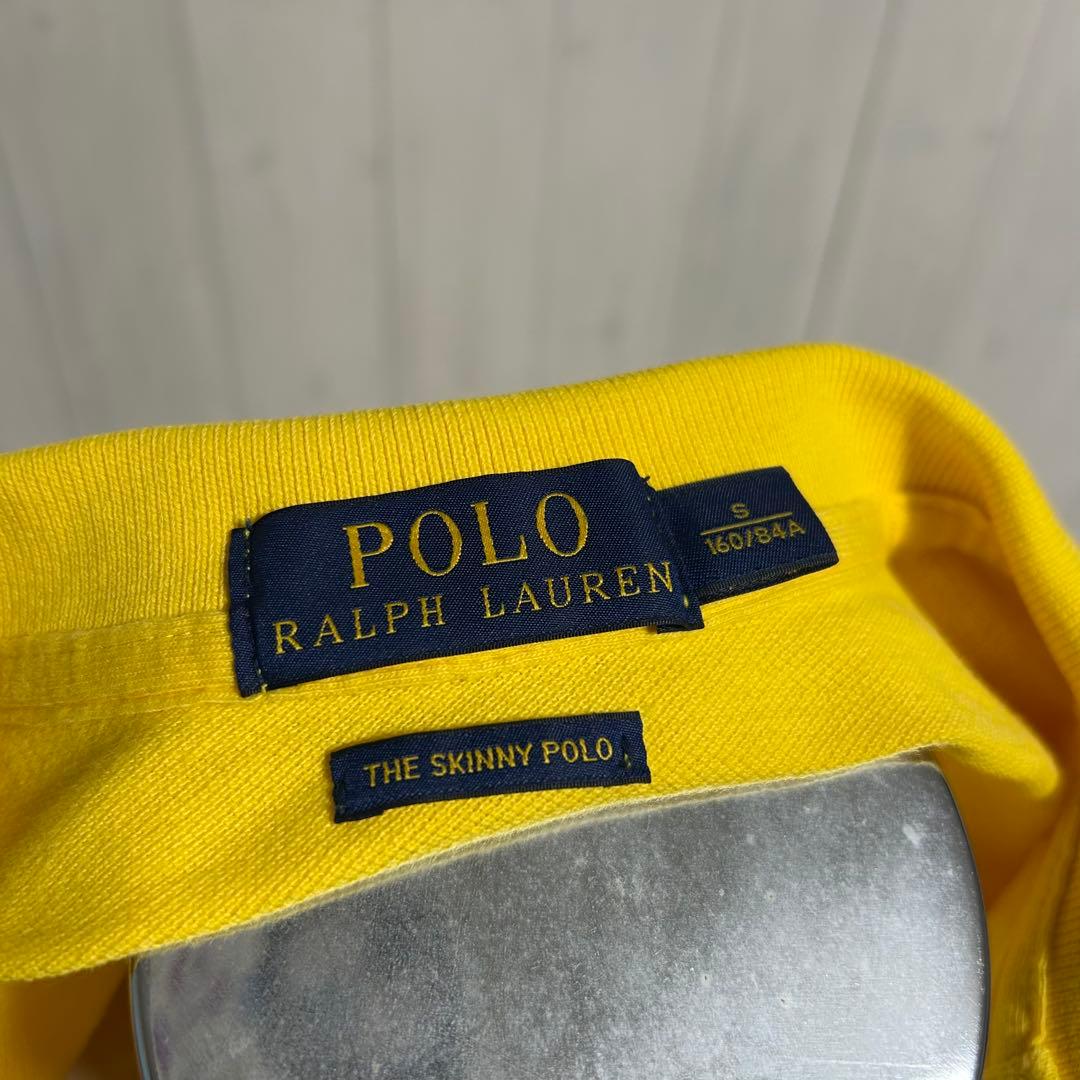 ★極上品★ ポロ ラルフローレン ポロシャツ ビッグポニー イエロー ブルー S