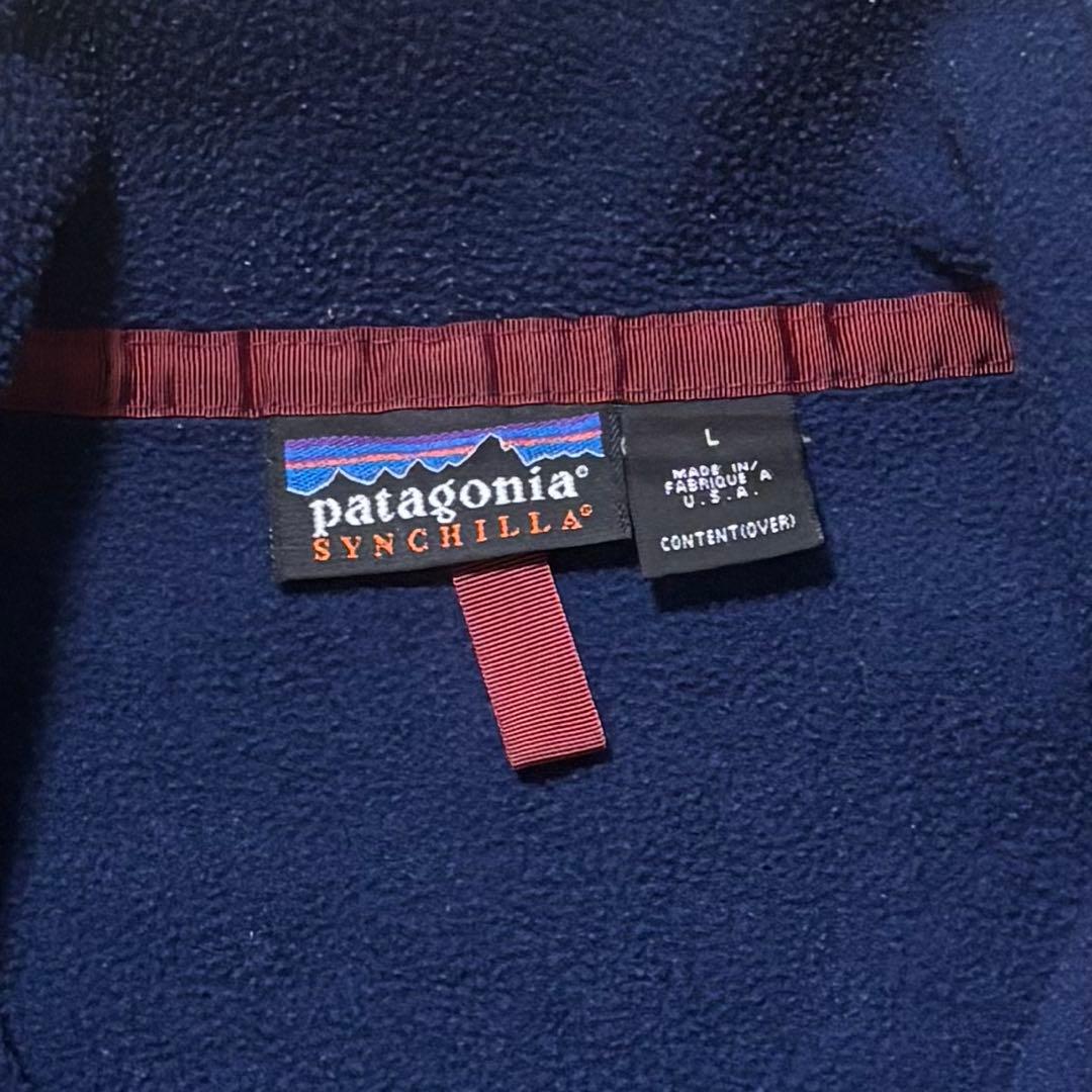 1990s USA製 Patagonia L パタゴニア スナップT シンチラ