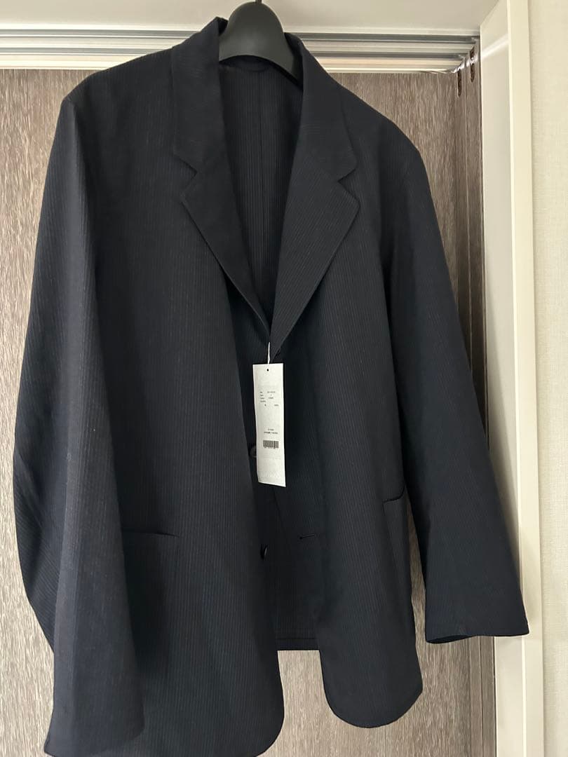 【タグあり】comoli 24ss ウールジャケット ストライプ