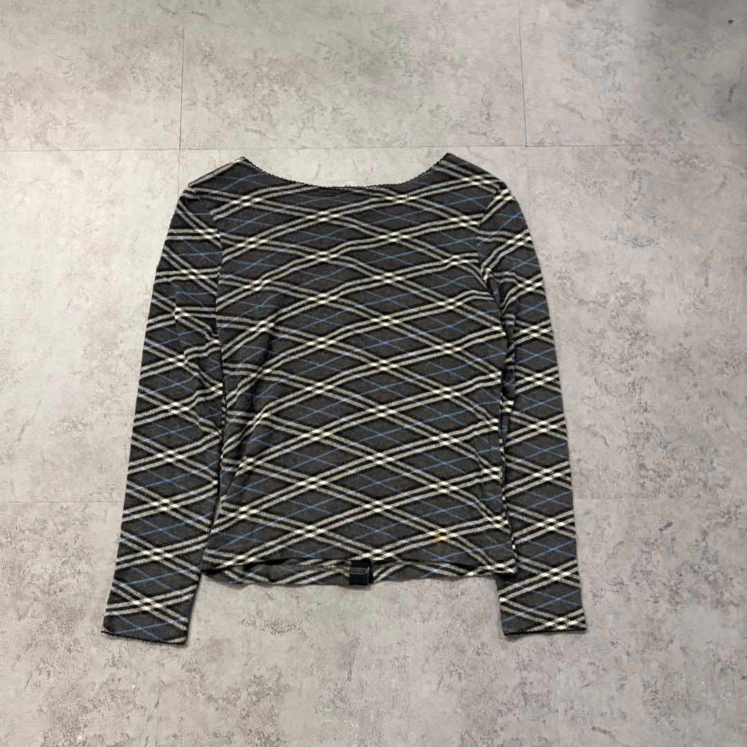 Burberry old チェックガーデン　レア　ロゴ入り　総柄