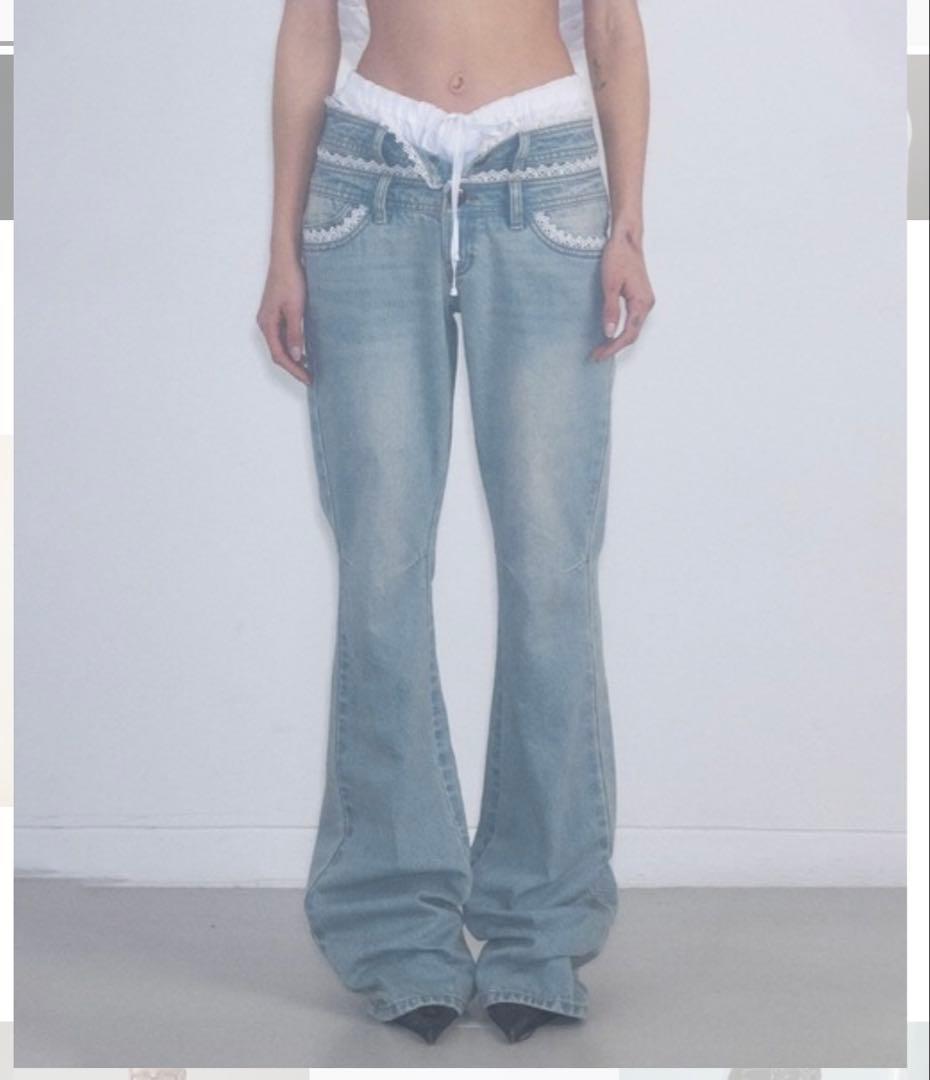 パンツ sculptor Double Waist Boots Cut Denim