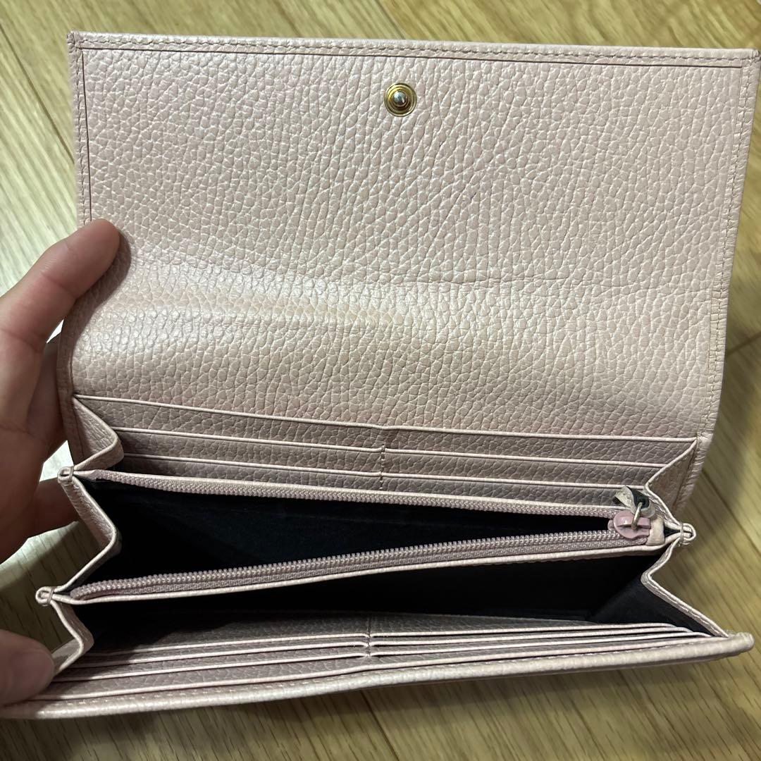 GUCCI ピンクレザー 二つ折り長財布