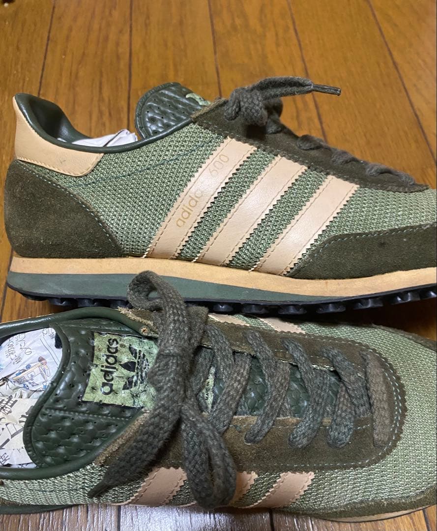80s adidas 600 カーキ 25スニーカー AS600 ヴィンテージ