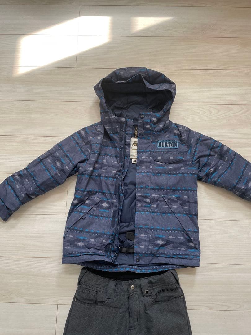 BURTON スノーボードウェアセット XS グレー/青　ジュニア