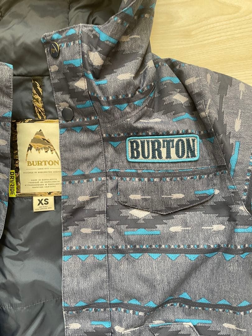 BURTON スノーボードウェアセット XS グレー/青　ジュニア
