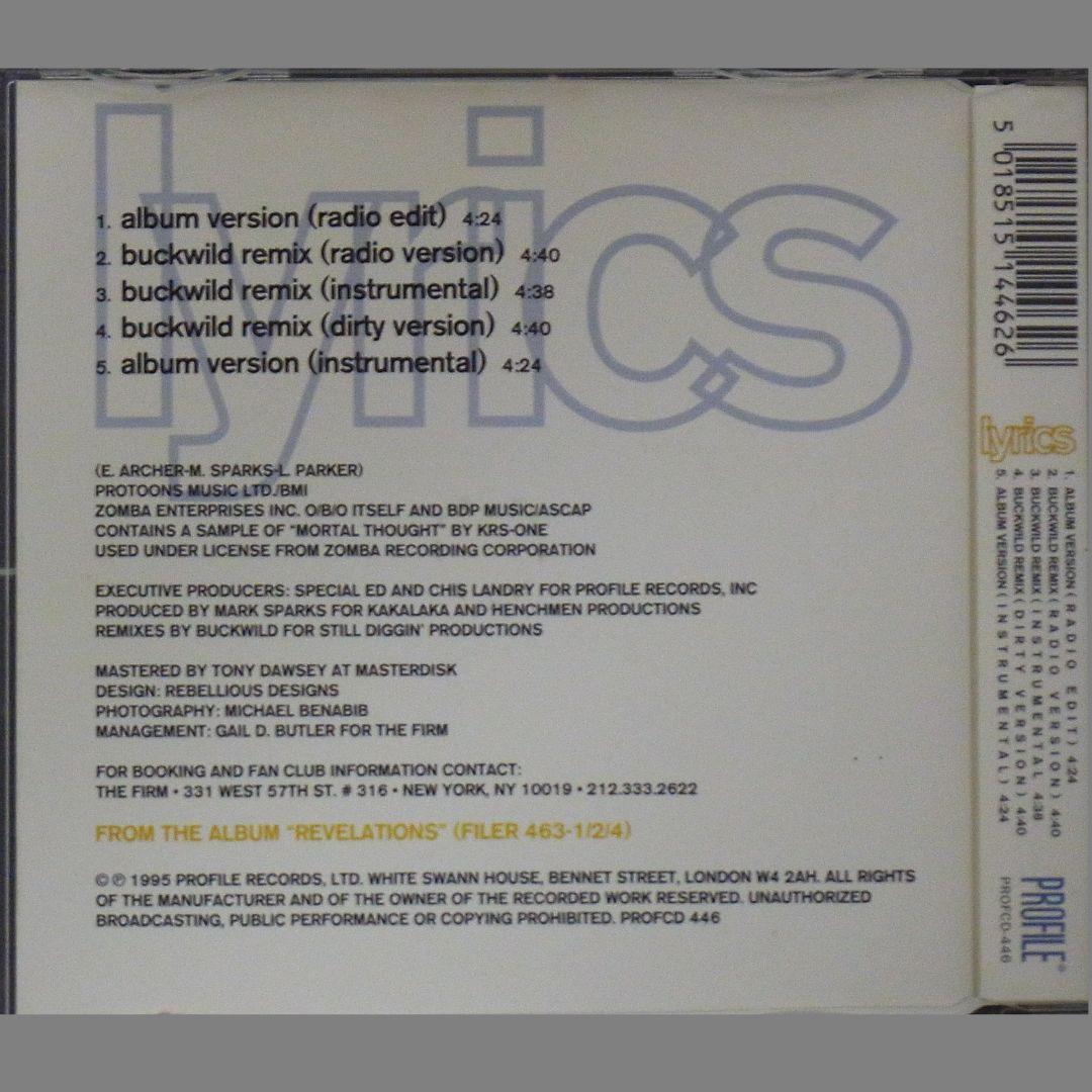 洋楽 special ed lyrics cd buckwild inst