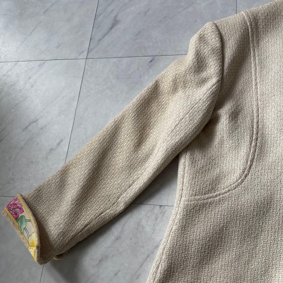 ＊タグ付き新品＊レオナール ジャケット 11号 花柄裏地 テーラード