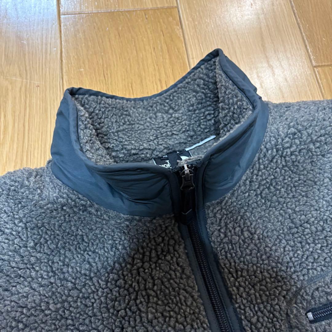 90s美品North Face ノースフェイス　ボアジャケット　グレー　古着